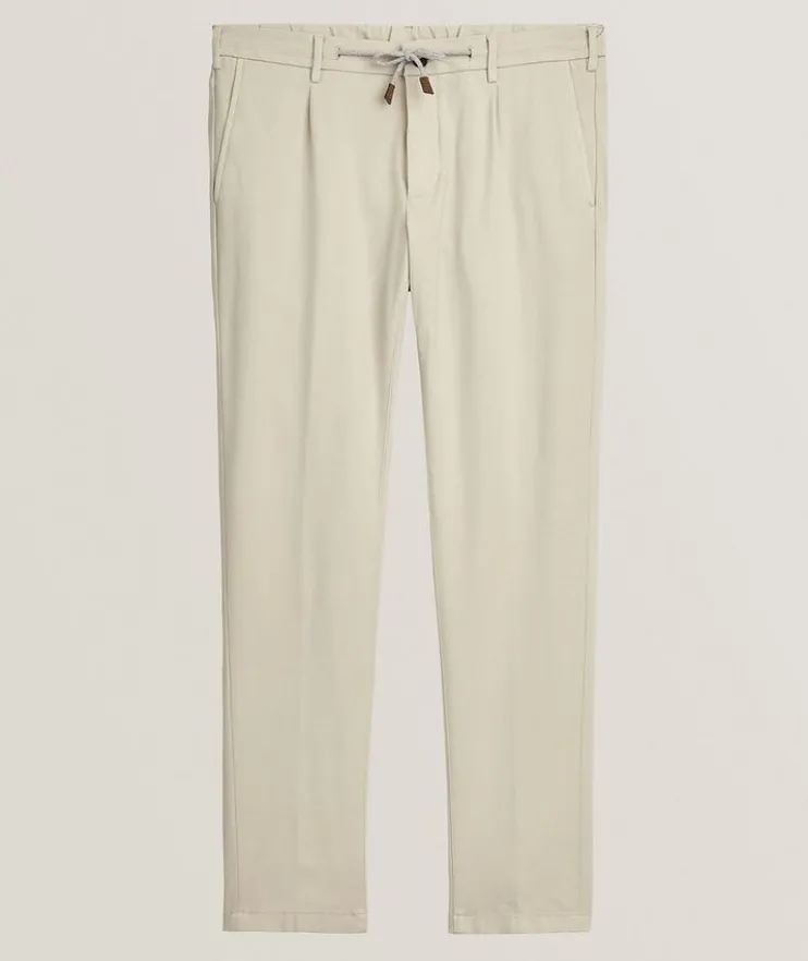 Super Stretch-Cotton Tapered Pants