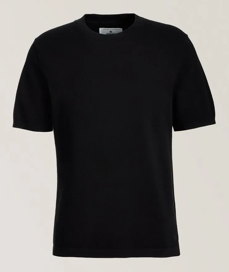 Supima Cotton Piqué Crewneck Sweater