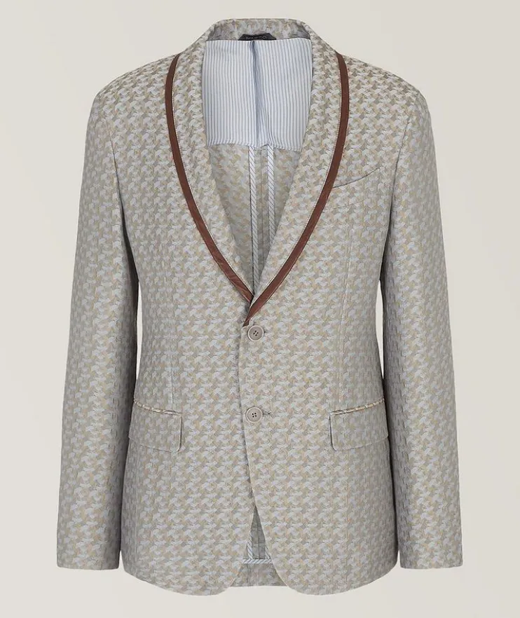 Sustainability Values Jacquard Silk-Cotton Blend Sport Jacket