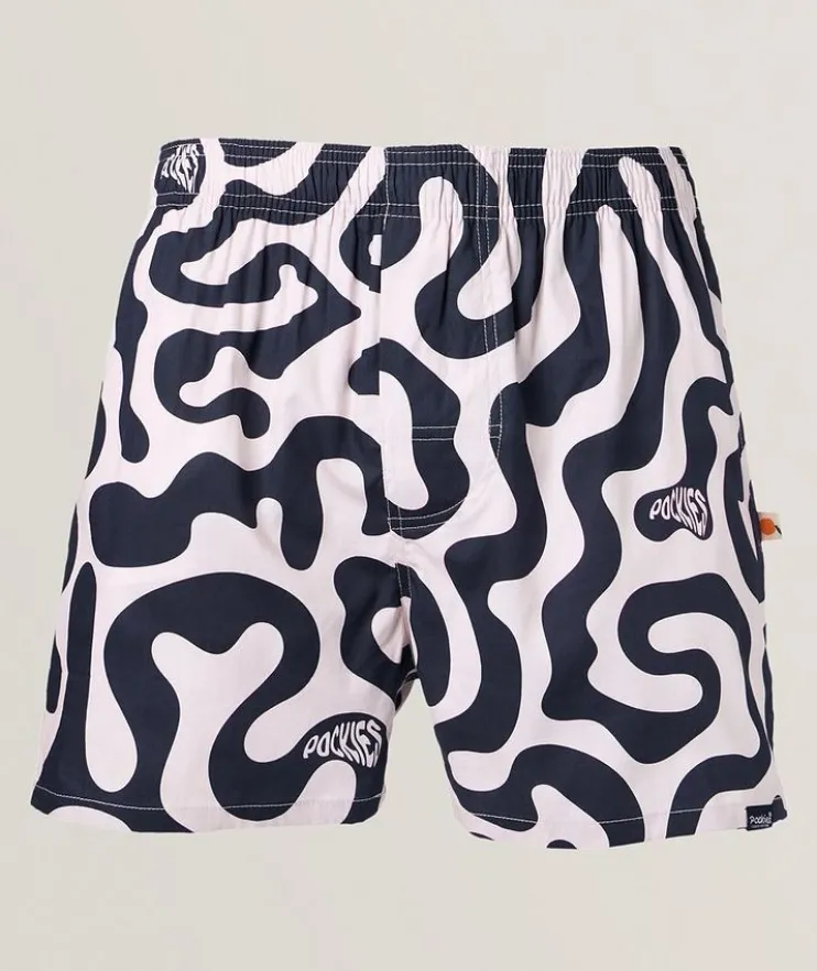 Swirl-Print Cotton Boxers
