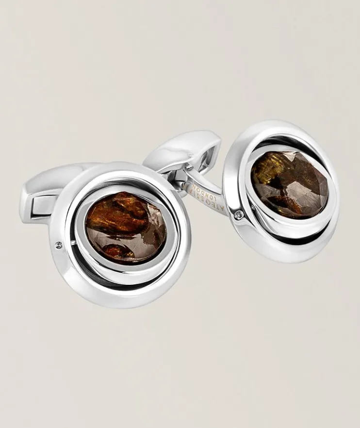Swiveling Meteorites Cufflinks