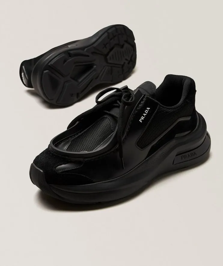 Systeme Brushed Leather Sneakers