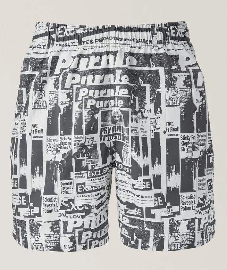 Tabloid Newspaper Swim Shorts