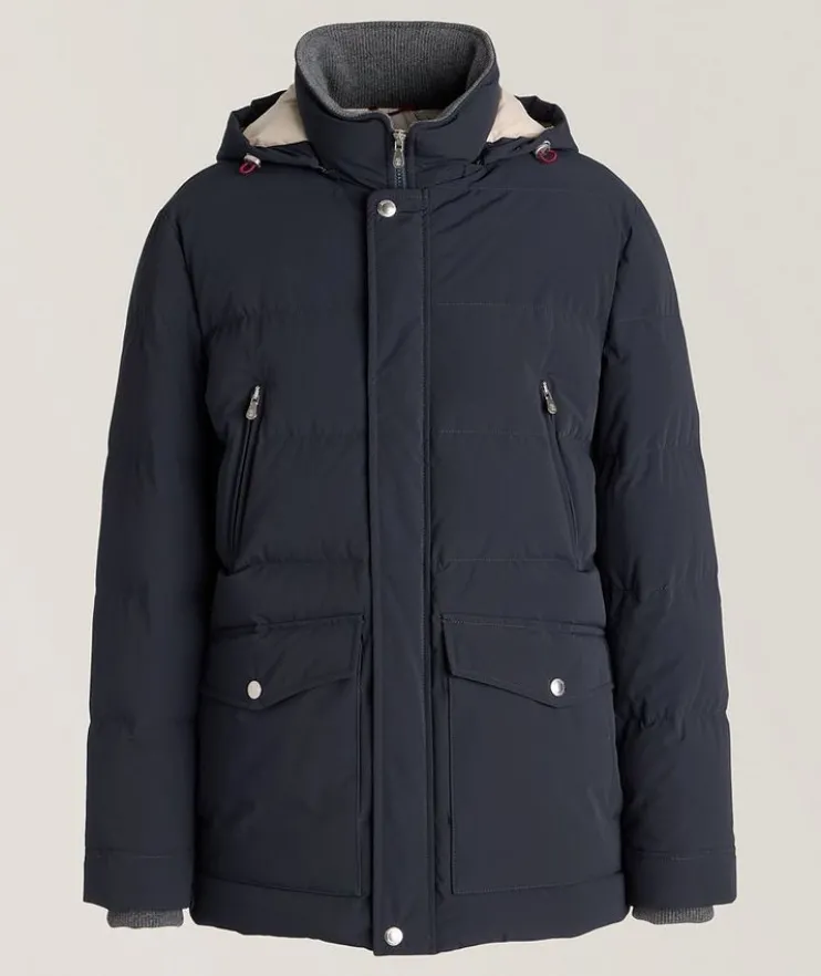 Taffeta Bi-Stretch Down-Filled Parka