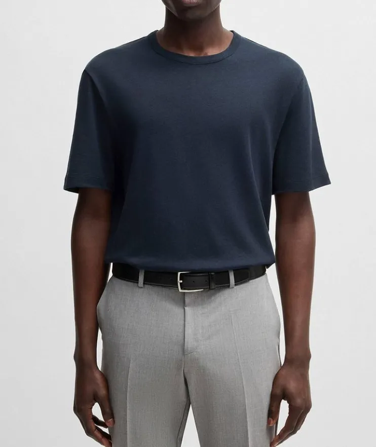 Taut Cotton-Linen Crewneck T-Shirt