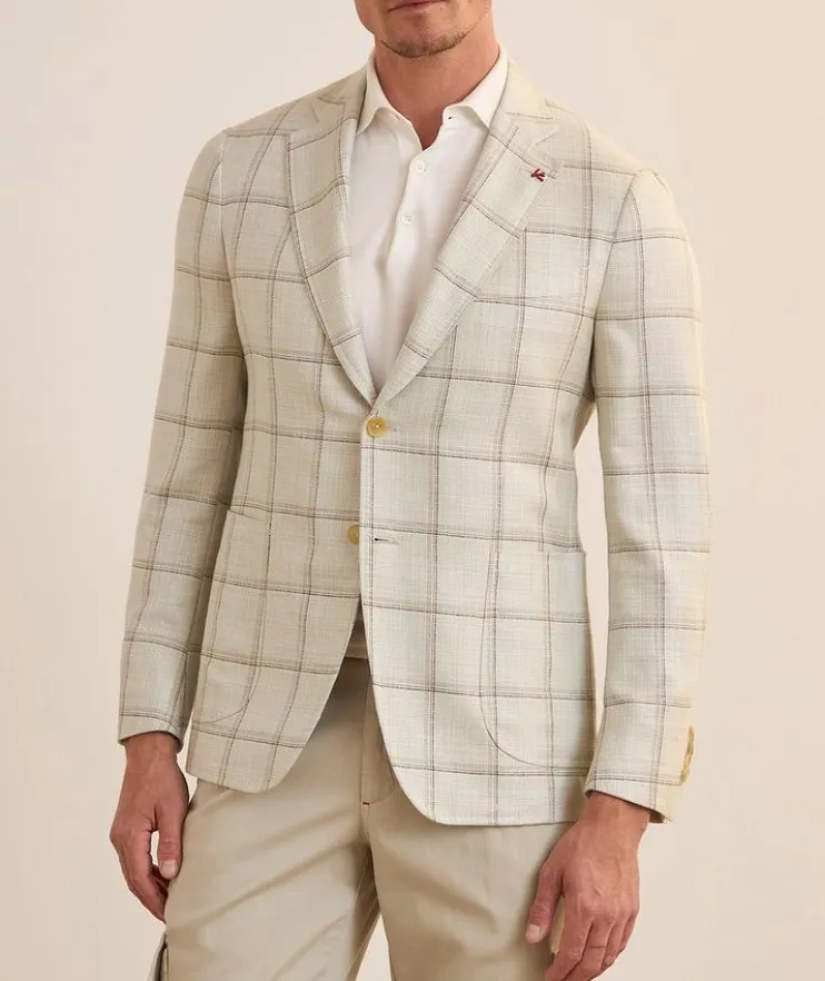 Tela Mat Effect Wool-Blend Sport Jacket