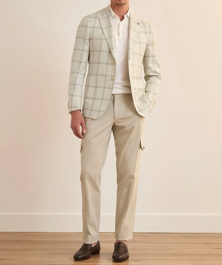 Tela Mat Effect Wool-Blend Sport Jacket