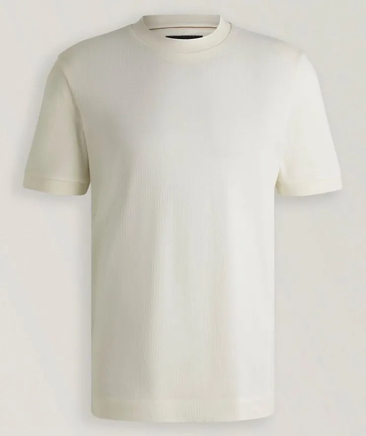 Tesar Cotton-Silk Stripe T-Shirt