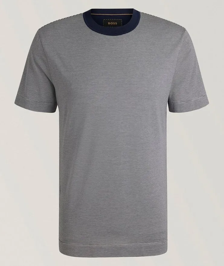 Tesar Stripe Cotton-Silk T-Shirt