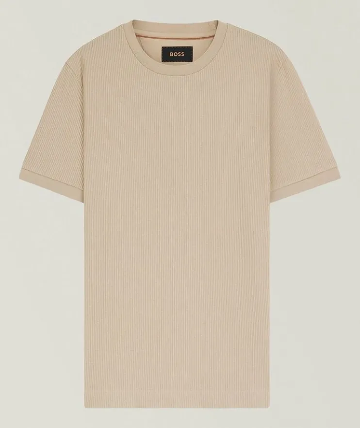 Tesar Structured Rib-Knit T-Shirt