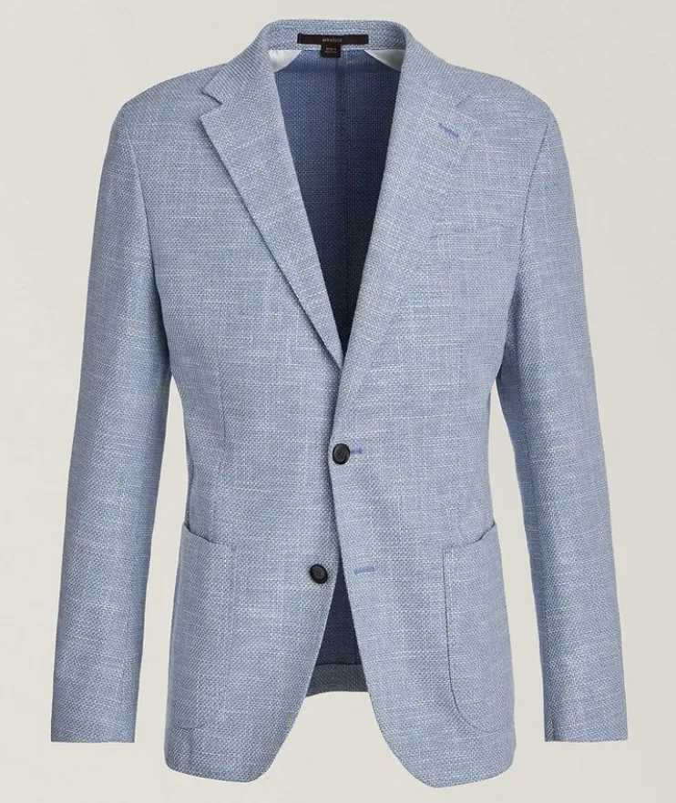 Textured Mélange Cotton-Blend Sport Jacket