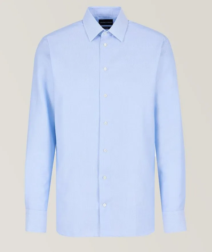 Textured Technical Fabric Dress Shirt