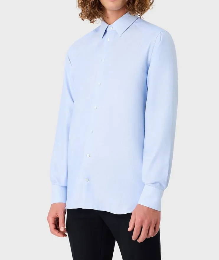 Textured Technical Fabric Dress Shirt