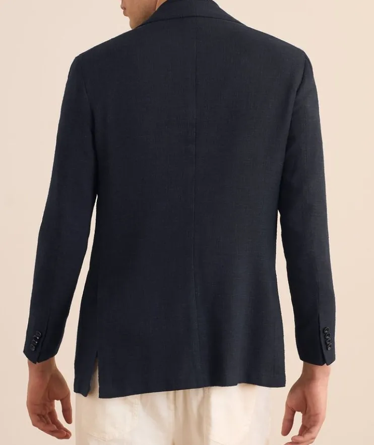 Textured Wool-Blend Sport Jacket