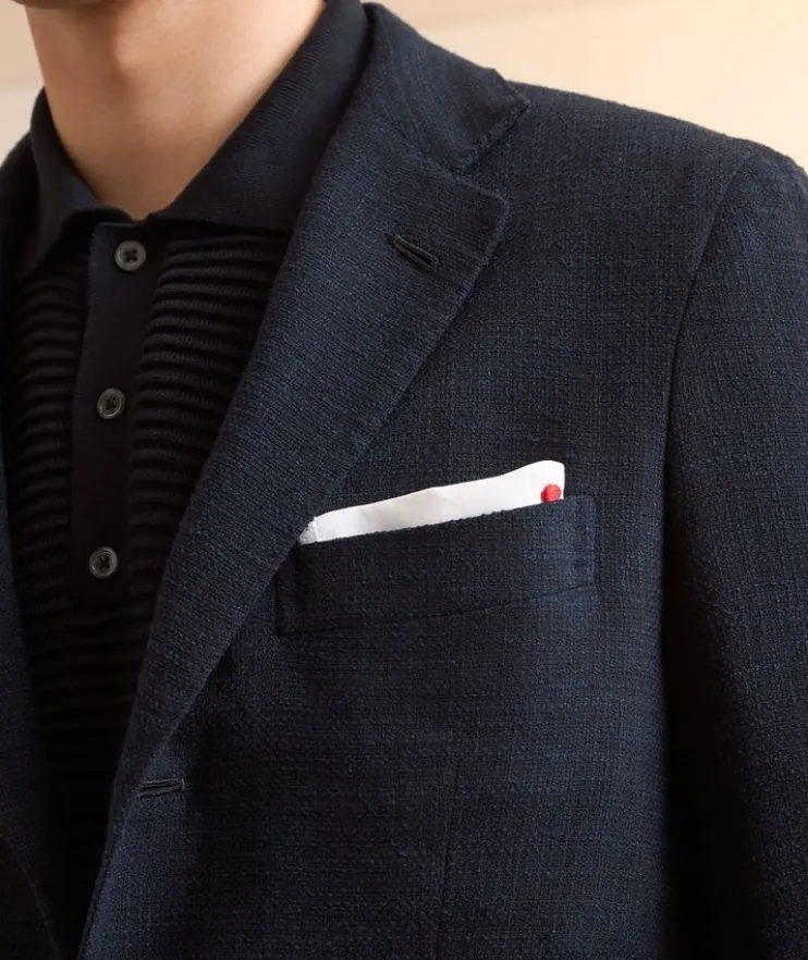 Textured Wool-Blend Sport Jacket