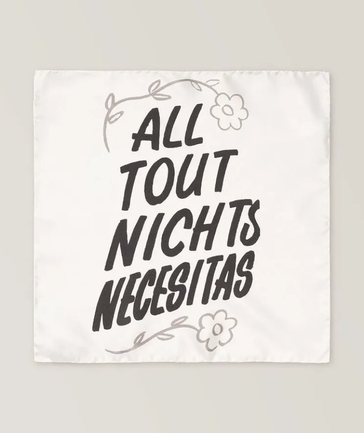 The Beatles Collection "All Tout Nichts Necesitas" Silk Pocket Square