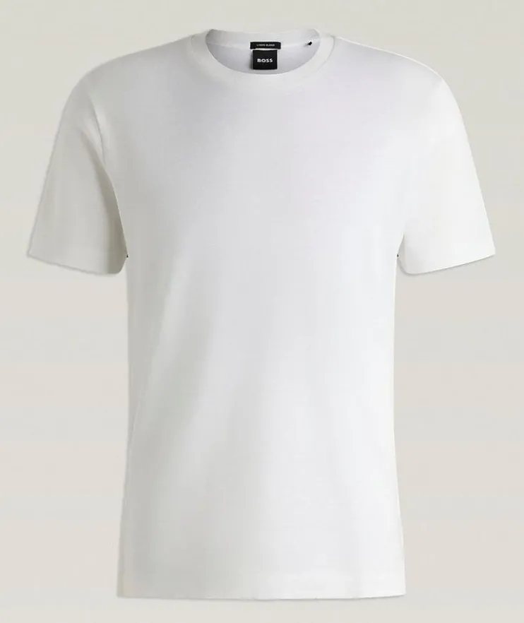 Thompson Cotton-Linen Crewneck T-Shirt