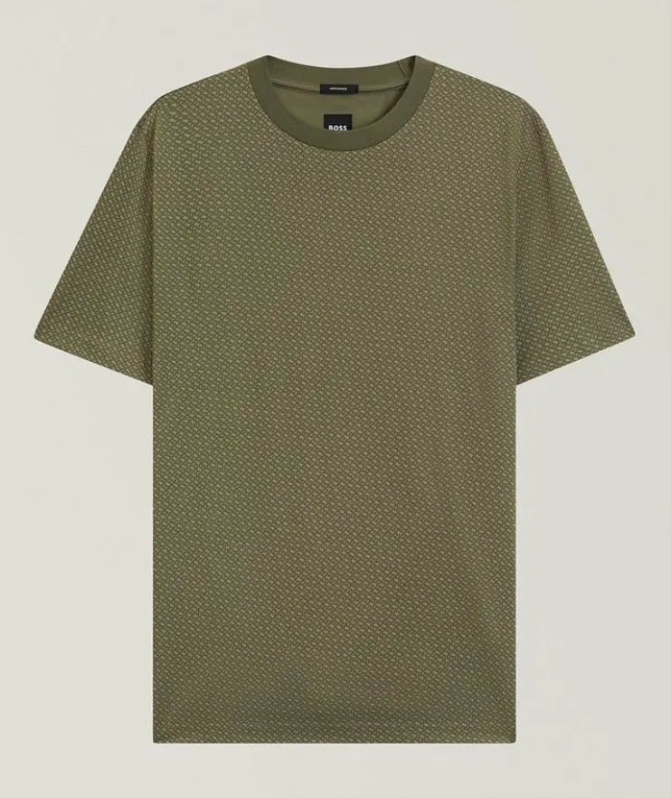 Thompson Monogram-Print Mercerized T-Shirt