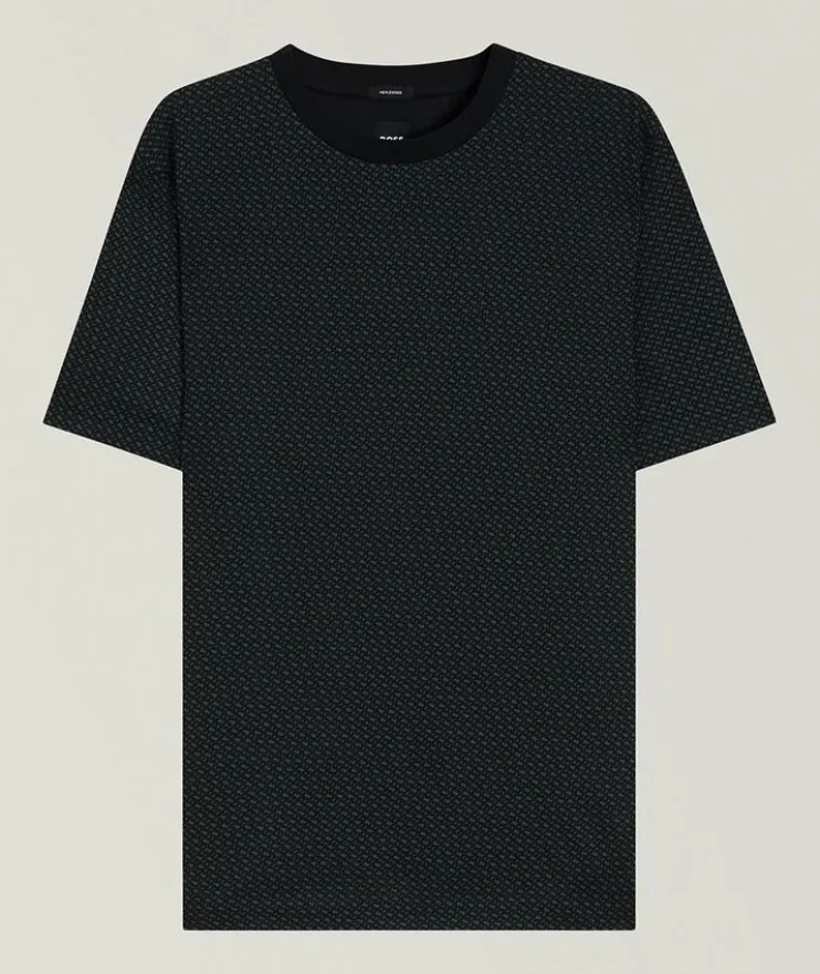 Thompson Monogram-Print Mercerized T-Shirt