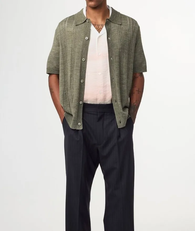 Thor Textured Wool-Blend Cardigan