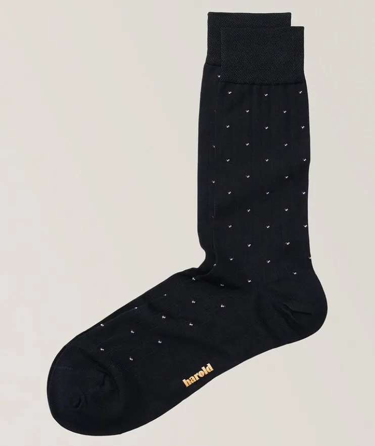 Three Dots Stretch-Cotton Socks