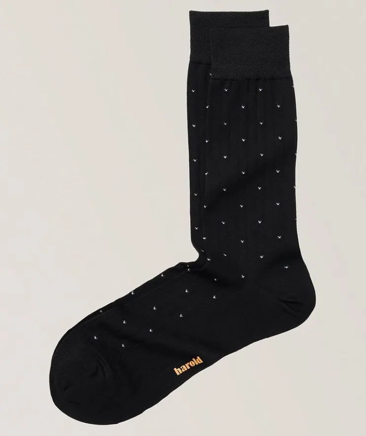 Three Dots Stretch-Cotton Socks