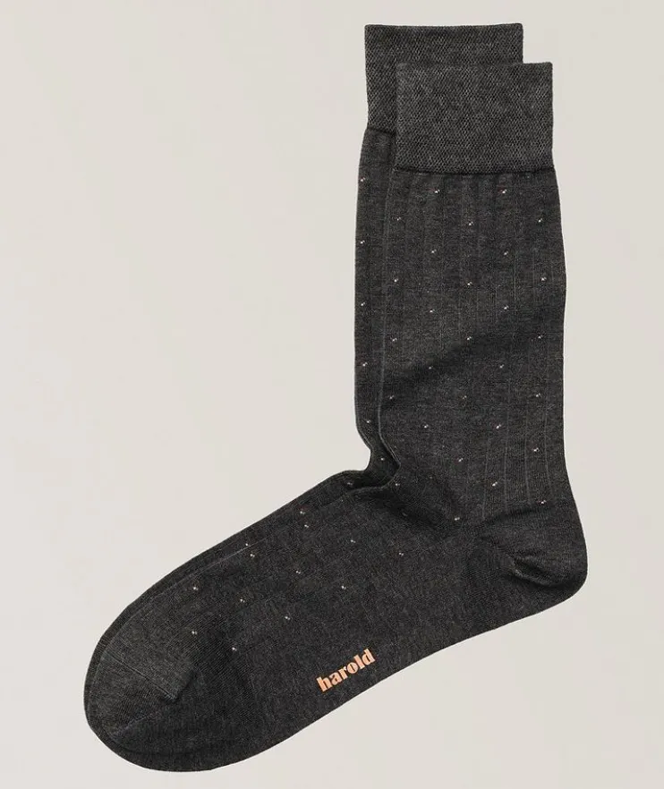 Three Dots Stretch-Cotton Socks