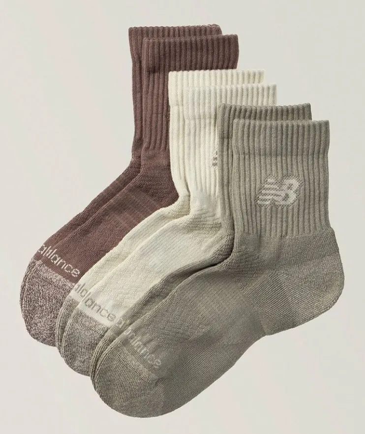 Three-Pack Active Quarter Socks