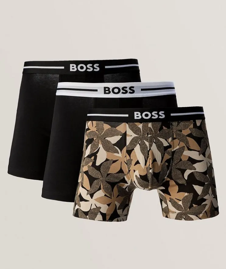 Three-Pack Bold Stretch-Cotton Boxer Briefs