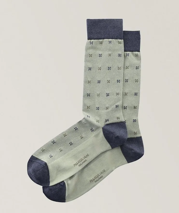 Tie Flowers Cotton-Blend Socks