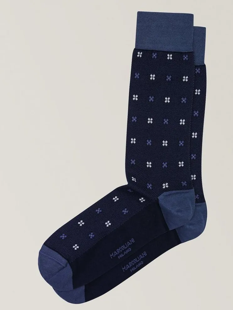 Tie Flowers Cotton-Blend Socks