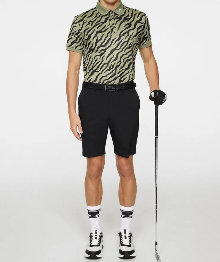 Tiger-Print Tech Polo Shirt