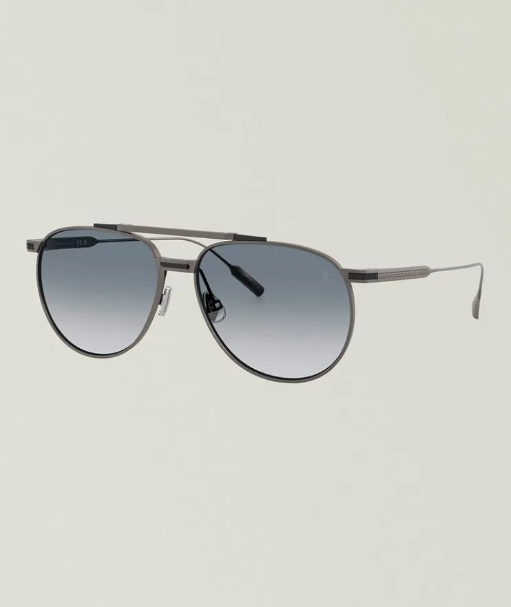 Titanium Pilot Sunglasses