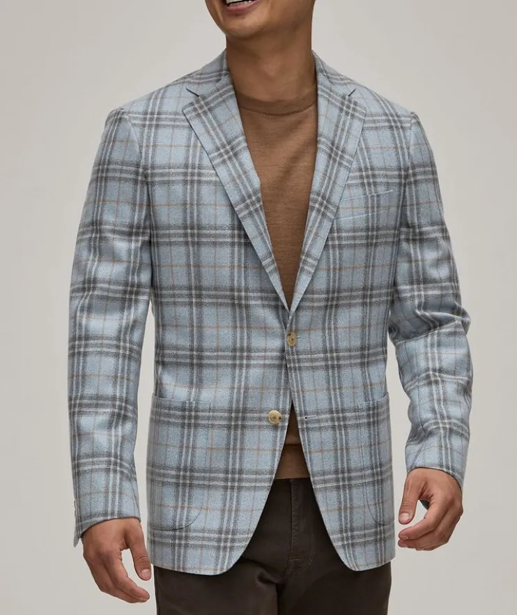 Tobacco Plaid Wool Sport Jacket