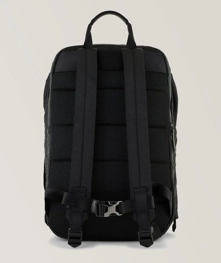 Tonal Allover Jacquard Logo Nylon Backpack