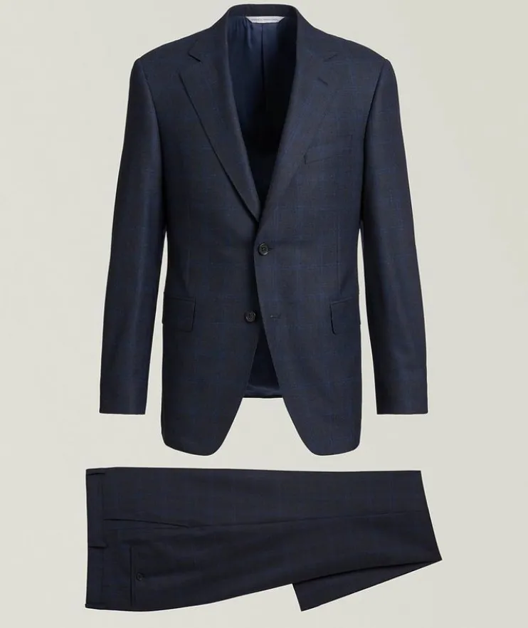 Tonal Check Wool Suit