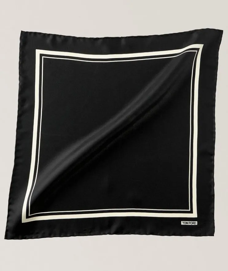 Tonal Frame Silk Pocket Square