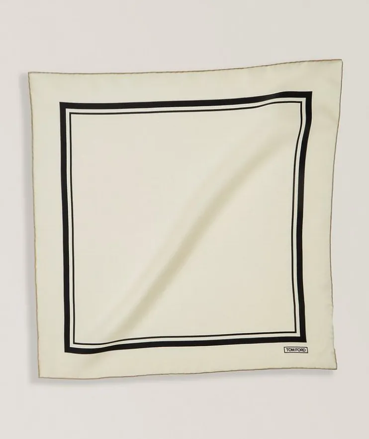 Tonal Frame Silk Pocket Square