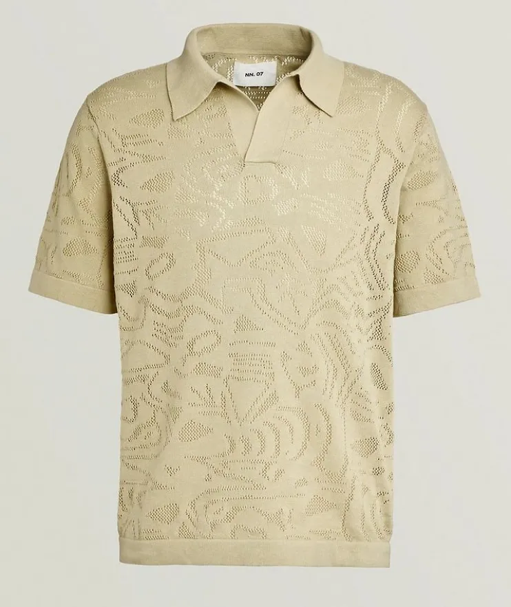 Tonal Jacquard Polo Shirt