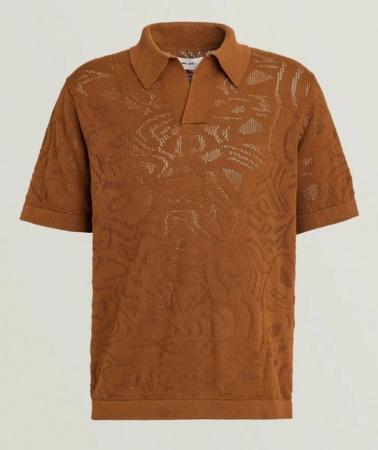 Tonal Jacquard Polo Shirt