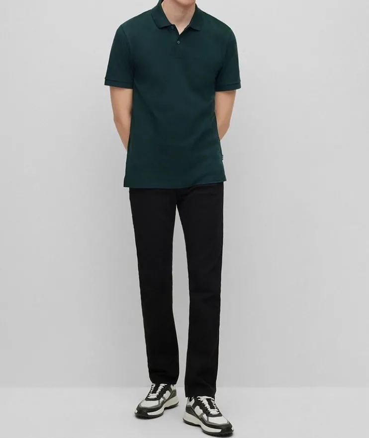 Tonal Logo Organic Cotton Piqué Polo