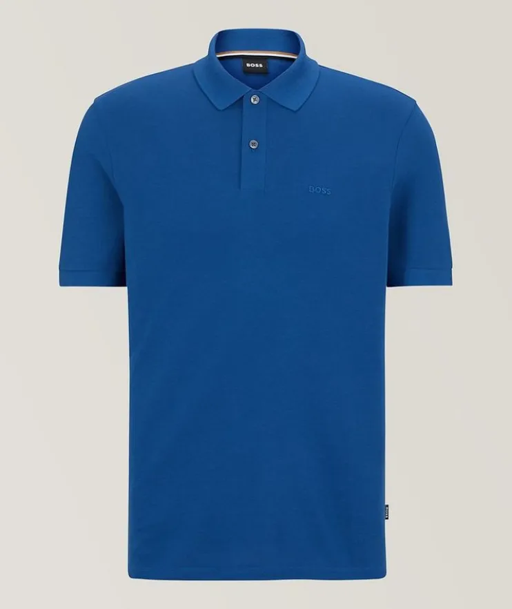 Tonal Logo Organic Cotton Piqué Polo