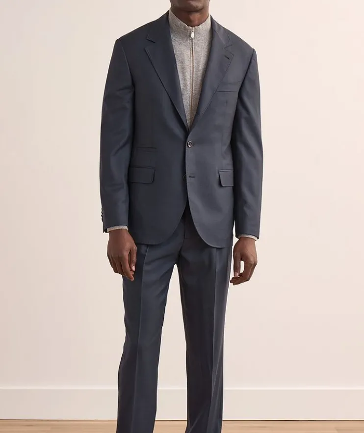 Tonal Micro-Houndstooth Virgin Wool Suit