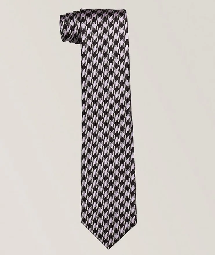 Tonal Overcheck Silk Tie