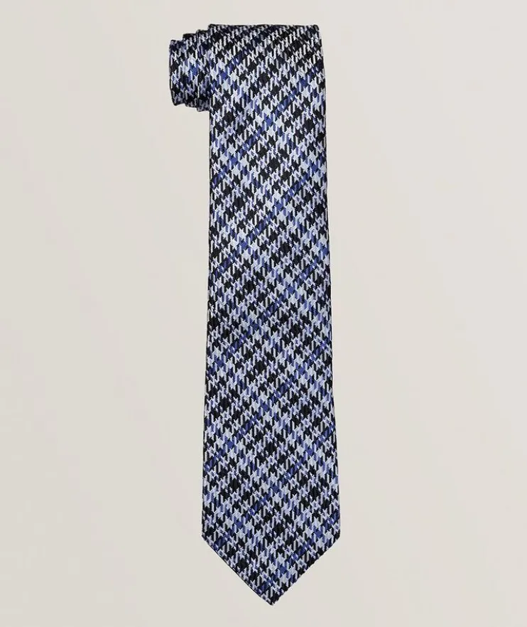 Tonal Overcheck Silk Tie