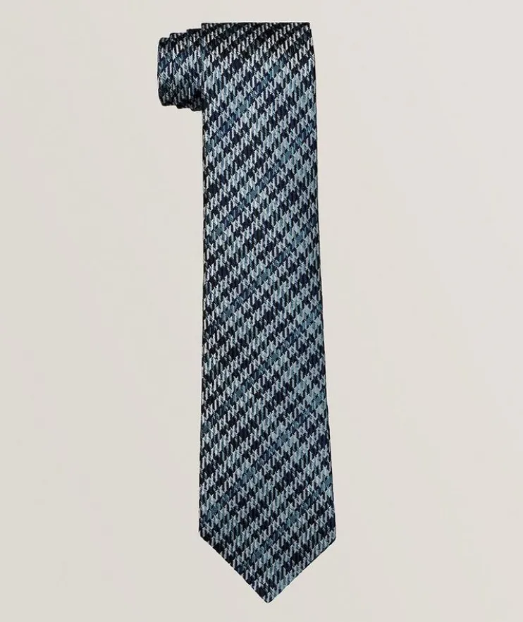 Tonal Overcheck Silk Tie