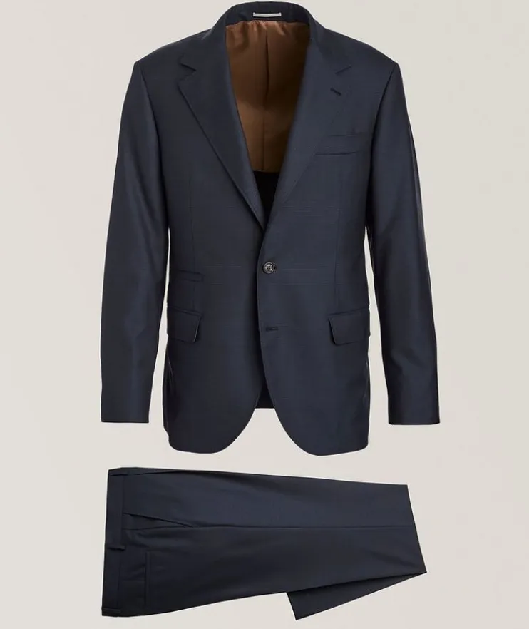 Tonal Plaid Virgin Wool Suit