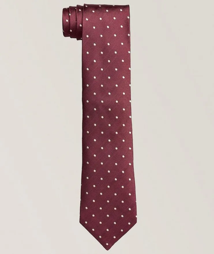 Tonal Polka Dot Silk Tie