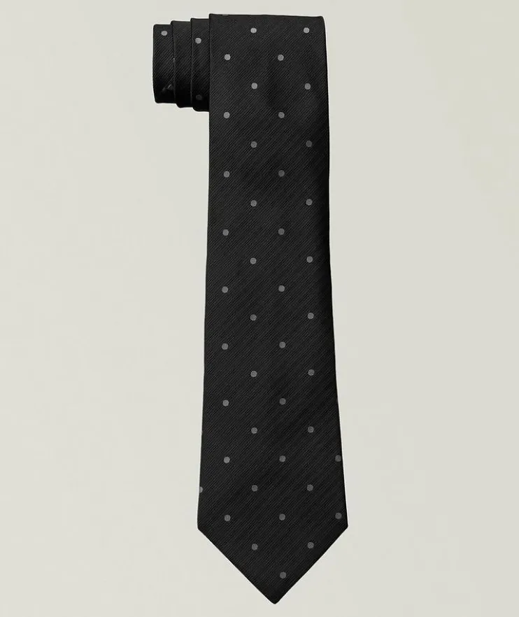 Tonal Polka Dot Silk Tie