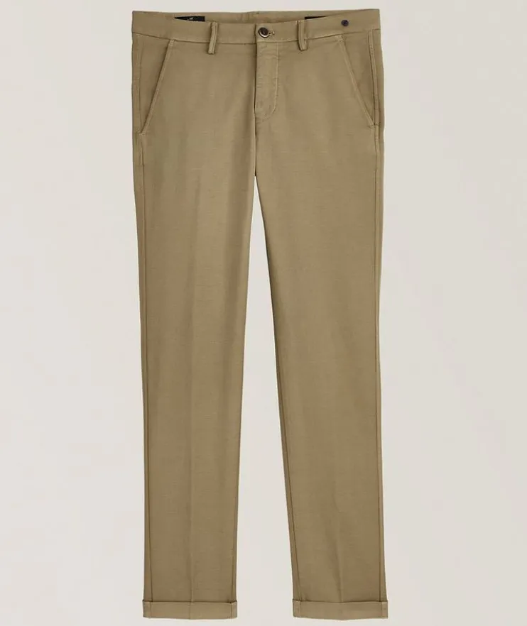 Torino Pleated Jersey Stretch-Cotton Pants